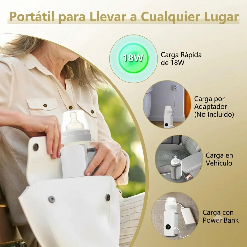 CALENTADOR DE BIBERONES RECARGABLE